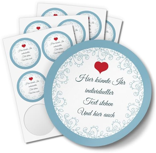 24 PERSONALISIERTE runde Etiketten mit Motiv: Edel und schick - Ihre Aufkleber online selbst gestaltet, ganz individuell
