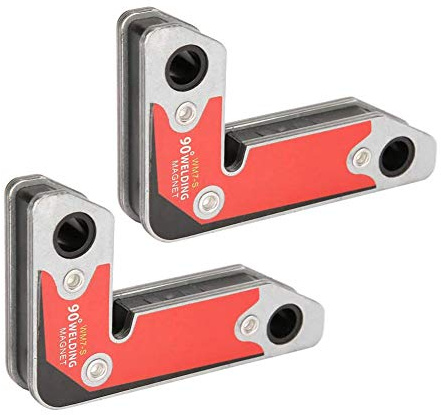 Estink 2Pcs Welding Magnet Corner Holder 30/60/90 Degree | Strong Magnetic Clamp, Pipe Installation, Inside Outside Assembly