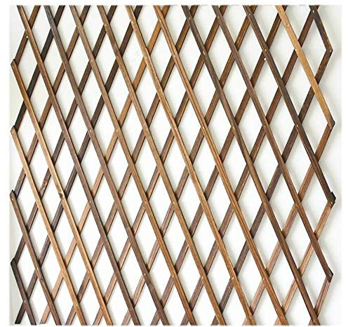 Valla Extensible Madera Jardín Plantas Trepadoras Marco de Obstáculo Expansión Encogimiento Ajustable Aire Libre Planta Flor Patio Enrejado Expandible Enrejado 100*45cm,Carbonizedcolor,100*45cm