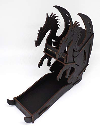 docsmagic.de Dice Tower Dragon Black - Torre di Dadi Nero Drago