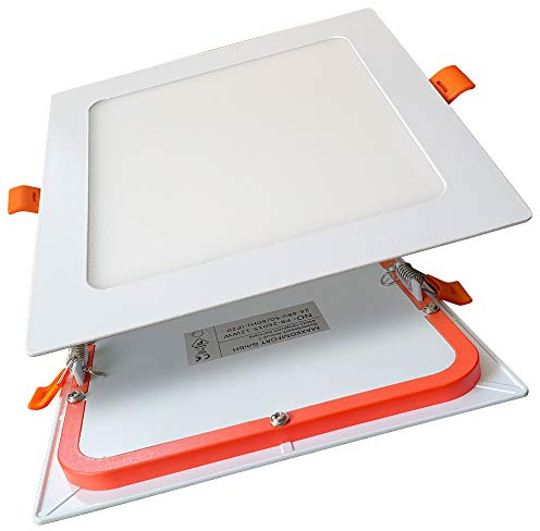 Maxkomfort 6er Set LED Panel 12W eckig ultraslim warmweiß 3000K – Einbaustrahler Spot Deckenleuchte – elegante Lichtlösung für Wohn- & Geschäftsräume - 2601