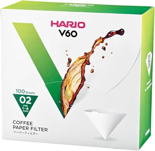 Hario Papierfilter, 02, Weiß, 100 Stück