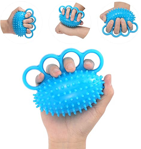 Hand Exercise Ball Finger Therapy Ball - Grip Strengthening Improve Flexibility Squeeze Stress Relief Balls, Resistance Strength Trainer for Wrist