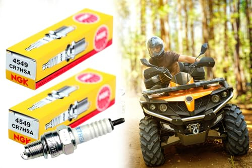 NGK Zündkerze CR7HSA, Gewinde 10 mm, 2 Stück, Entstört, Für Motorroller, Kleinkrafträder, Mofa, Motorrad