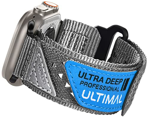 ULTIMAL Armband kompatibla med Apple Watch armband 44 mm 46 mm 45 mm 49 mm 42 mm 40 mm 41 mm 38 mm herr dam, nylon sportband för iWatch Ultra SE 3/2/1 serie 11/10/9/8/7/6/5/4/3/2/1, 44mm 45mm 46mm