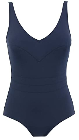 Janine Robin - Maillot de Bain 1P Grand Maintien Bleu Nuit - Taille - 44F