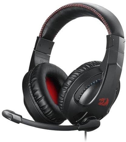 Redragon H211 Cronus Black Wired Gaming Headset, Stereo Surround Sound, Noise-Canceling Microphone, Dynamic RGB Backlight, 40 mm Drivers, Over-Ear Headphones Works for PC/PS5/XBOX/NS