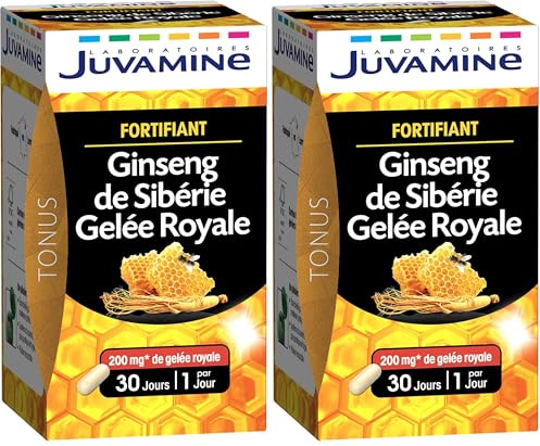 JUVAMINE - Fortifiant - Ginseng De Sibérie & Gelée Royale - 30 Gélules (Lot de 2)