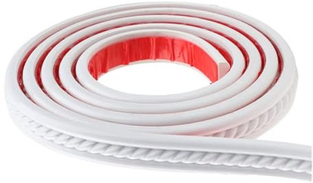 Flexible Moulding Trim Wall Trim,3M Self Adhesive Peel and Stick Ceiling Molding,Cabinet Border, Mirror Picture Frame Trim,PVC Wall Background Decor 3D Crown Moulding Strip,2CM