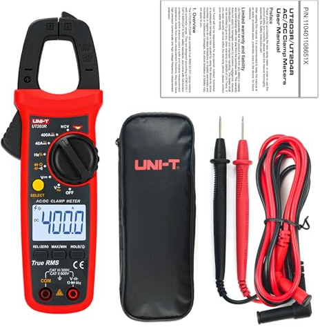 UNI-T UT203R Digital Clamp Meter AC/DC Current Auto Range True RMS Max/Min Backlight Multimeter