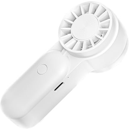 Annewi Mini ventilateur de voyage sans fil, portable, rechargeable par USB, grande capacité, ventilateur de bureau, portable et pliable pour voyage/déplacement/maquillage/bureau (blanc)