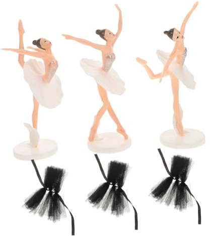 ifundom Ballerina Kuchendekor Mit Tanzfigur Ballettmädchen-motiv Tüllrock Für Kuchen-partydeko Miniaturfigur Für Rustikale Hochzeitstorten Sichere Materialien