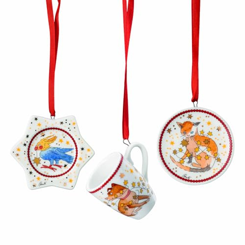 Mini-Set 3tlg.Becher 2024-Weihnachtsleuchten mehrteilig cm