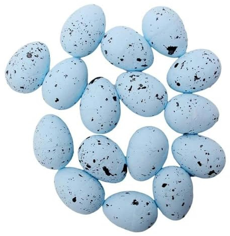 20/50 Stück Schaum-Ostereier, Bunte künstliche Eier für Ostern, DIY-Kranzdekoration, Kindergeschenke, Osterparty-Geschenke, Blau, 20 Stück, 2 x 3 cm