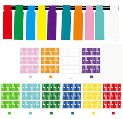 KGDUYC 10 hojas de etiquetas para cables- etiquetas autoadhesivas para cables, pegatinas duraderas para cables, etiquetas desprendibles para identificación marcadores cables, surtidos