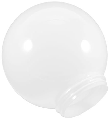 JEWEDECO Acryl Kugel Lampenschirm Mattweiß Ømm Mit Gewinde Outdoor Leuchte Ersatz Lichtabdeckung Für Garten Straßenlaterne