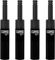 Clipper - Pack de 4 Mecheros Electricos en Color Negro Soft Touch con Mini Tube | Recargables de Gas | Diseño icónico Clipper | Ideal para Encender Velas
