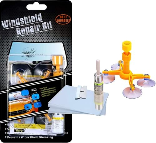 Manelord Auto Kit Reparation Pare Brise, Résine Pare Brise de Réparation Pare-Brise, pour Réparer Les Éclats de Fissure de Pare Brise Voiture
