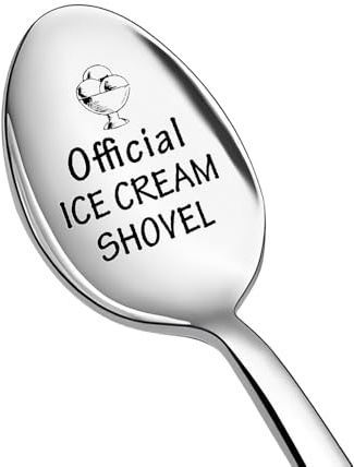 Funny Birthday Gifts for Mum Dad Icecream Spoon Gift for Grandad Retirement Gift for Granny Nana Ice Cream Lover Gifts for Best Friend Official Ice Cream Shovel Spoon Presents for Daughter Son