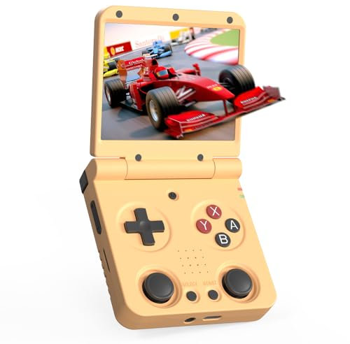 Miyoo Miyoo Flip V2 Retro Handheld Gaming Console with Metal Hinge, 3.5'' 640*480 IPS Screen Linux System Portable Video Game Emulator Hand Held Console with HDMI