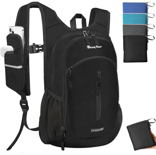 Seektop Kleiner Wanderrucksack, 15 l, verstaubar, wasserdicht, Tagesrucksack, leichte Wandertasche für Damen und Herren