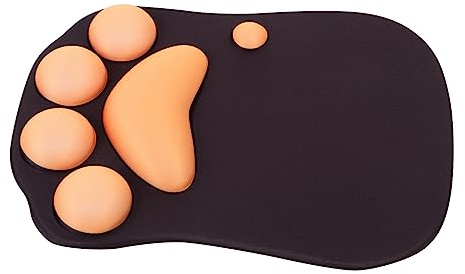 HOMSFOU Tapis de Souris Kawaii Forme de Patte de Chat avec Repose Poignet Antidérapant pour Support et Pratique pour Ordinateur et Portable