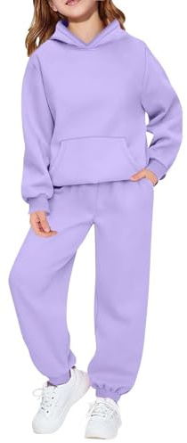 Generico Ragazze Felpe Set Velluto Tracksuit 2 Pezzi Outfits Zip Up Hoodies e Pantaloni Abbigliamento Sportivo Jogging Set