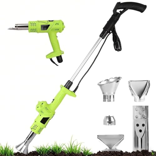 Désherbeur Électrique Et Pistolet Thermique, Désherbant De Jardin, Deux Températures 80/650 ℃, Débit D'air 500L/min, For Jardins, Terrasses, Allées(Green)