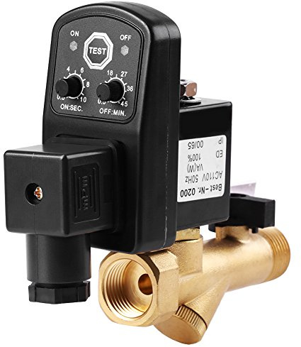 G1 / 2 DN15 Válvula Drenaje Temporizada Válvula Eléctónica Automática Válvula Integrada para Compresor Aire (AC110V)