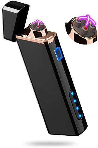 Electric Lighter With Battery Display - USB Rechargeable Arc Windproof Plasma Lighter for Fire, Cigarettes, Candles