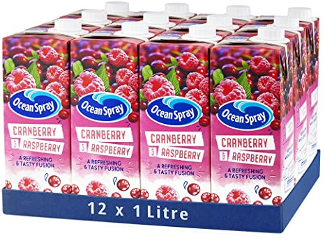 Ocean Spray mirtillo e succo di lampone bevanda, 1L scatola (confezione da 12)