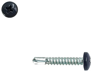 Vis autoperceuses 3,5x22 mm RAL 7016 gris anthracite tête cylindrique Ph zinguées par 200