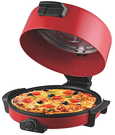 THREMA Pizza Maker, Electric 15.7 Inch Non-stick Calzone Cooker, 2200-Watt Pizza Maker Machine with Adjustable Temperature Control, Double-sided Heating, for Holiday Birthday