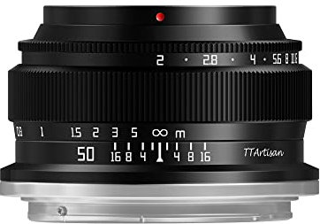 TTArtisan Obiettivo F2 con corpo in metallo da 50 mm compatibile con Nikon Z Mount (full frame) - nero