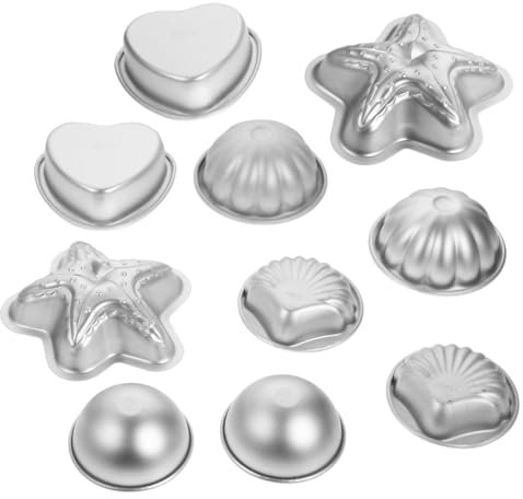 Cabilock 10St Badebombe eiswurfel behälter eiswürfelschale Silberfarbe Kerze 3D-Sport-Kuchenform Dampftopf Backform DIY Bastelform Schimmel Kugel Puddingform Dampfer Badekugel
