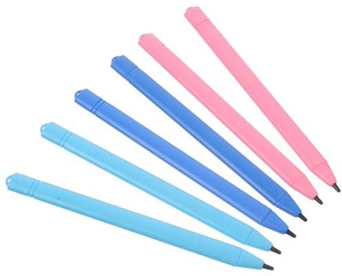 KONTONTY Stylet pour Tablette LCD 4,8 Pouces en Abs Caoutchouc Électroconducteur, Écriture Fluide sans Rayures, Lot de 6 Pièces pour Écrans Tactiles
