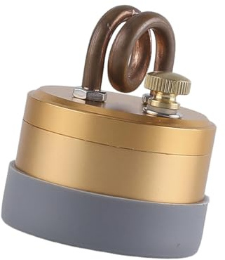 MagiDeal Mini Alcohol Stove, Gold with Pad, Portable Alcohol Stove for BBQ, Camping, Outdoor Baking, Kitchen Tool
