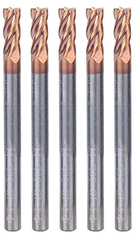 4-schneidiger Hartmetall-Schaftfräser, Wolframstahl, CNC-Fräser, 4 Mm Schärfe, Gehärtete Stähle, Spiral-Schaftfräser Für Die Verarbeitung von Edelstahl, Legiertem Stahl, Gusseisen(5PCS)