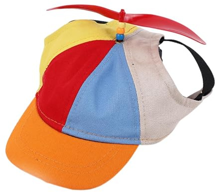 Furtryvl Propellerhut für Hunde, Haustier Propeller Mütze, Haustier Outdoor Sportmützen mit Ohrlöchern, Propellerhut aus Baumwolle für Haustiere, Baseball Cap Hut Für Kleine Hunde, Welpen