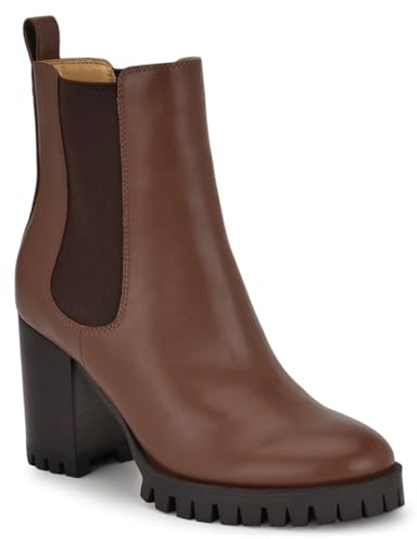Nine West Botines Kort para mujer, Marrón Medio 210, 39 EU