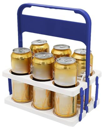 Portabottiglie di birra – Supporto organizzatore di bevande colorato, cestino organizzatore per bottiglie di birra | Cesto per birra pieghevole in colori misti, per esterni, barbecue, sala a m