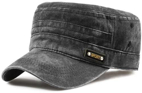 MESU Unisexe Chapeau Militaire Cadet Chapeau Vintage