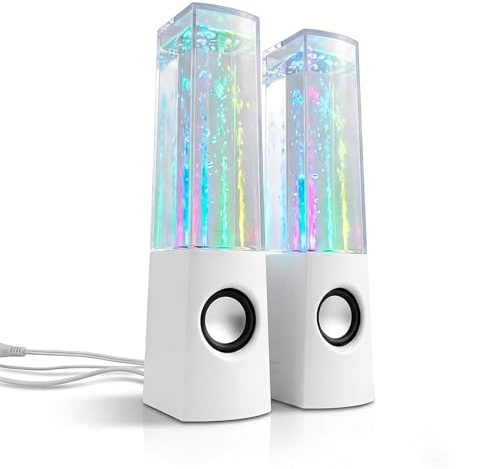 Gikfun USB 7 Colour LED Water Speaker With Dancing Fountain Light Show for Computer, MP3 Player, Laptop, Smartphone - 3.5mm Audio Output EK8485