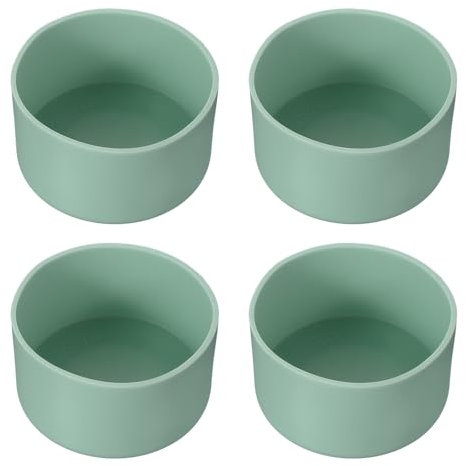 PATIKIL Silicone Boot for Tumbler Boot, 4Pcs Bottom Sleeve Protector Anti-Slip Protective Sleeve for Water Bottle Car Travel Cup, Green