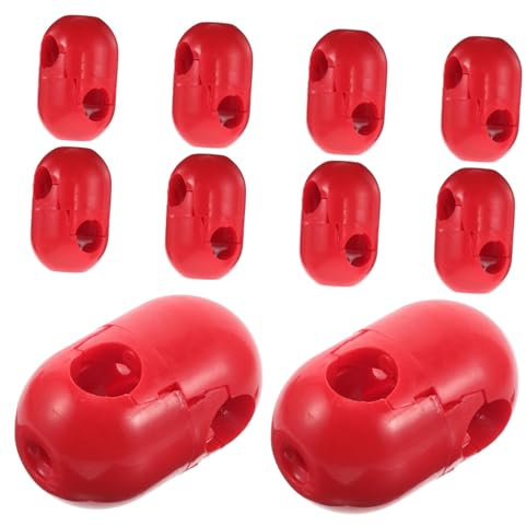 Vaguelly 10st Kletternetz-seilschnalle Spielplatzzubehör Outdoor-spielgeräte Für Kletterschnalle Spielhaus Zubehör Für Strickleiter Für Spielplatznetz Plastik Rot