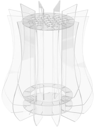 Enwye Vase for Flowers,1 Piece Puzzle Vase for Flower Holder, Acrylic Display Stand Suitable for Botanical Roses Chrysanthemum Sunflower（12 PCS Acrylic ）