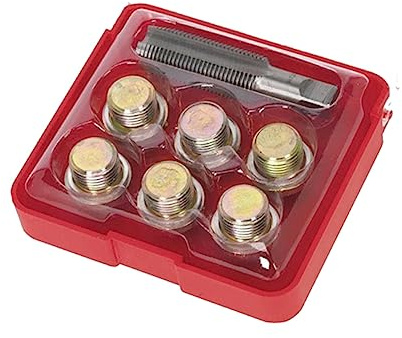 Luxshiny 13pezzi Strumento Riparazione Filettatura Per Coppa Olio Auto e Tappo Scarico Differenziale Rimozione e Sostituzione Strumenti Da Garage