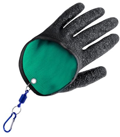 Guantes Pesca,Guantes de Pesca Resistentes a Las Picaduras,Guante Pesca Impermeable,Guantes de Pesca con Cierre magnético,para Captura de Peces Depredadores
