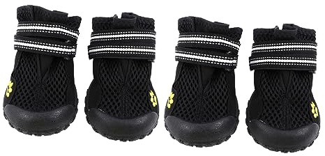 Gatuida Große Hundeschuhe Pfotenschutz Aus Atmungsaktivem Netzgewebe Mit Rutschfester Sohle Outdoor Bergsteiger Und Schneeschuhe Für Mittlere Und Große Hunde