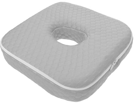MOTHNUR Cuscino Memory Foam per Dormire su Lato con Foro Auricolare Supporto Ergonomico per Orecchio e Collo Protezione per Piercing e Recupero del Padiglione Morbido Guanciale per Uso